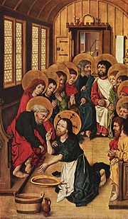 Christ Washing the Feet of the Apostles by Meister des Hausbuches, 1475